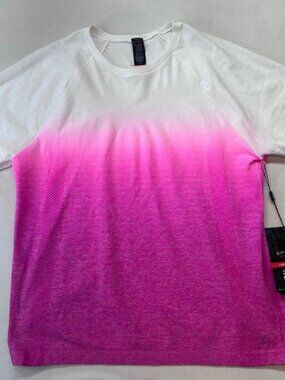 Spyder Active Pink White Ombre Seamless Performance Shirt
